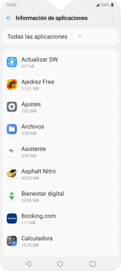 Pulsa la app deseada.