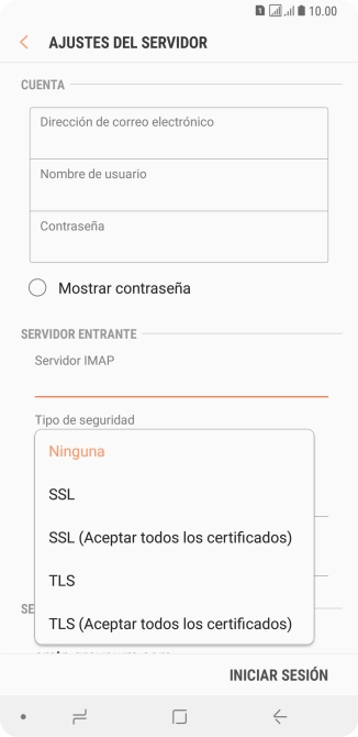 Pulsa Ninguna para desactivar la función.