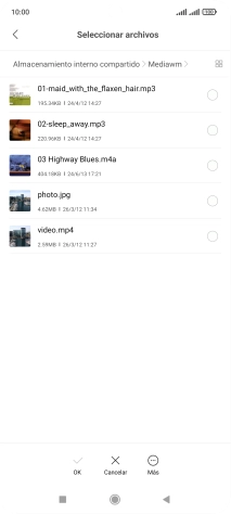 Pulsa el archivo deseado.