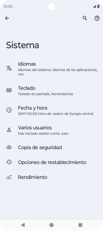 Pulsa Fecha y hora.