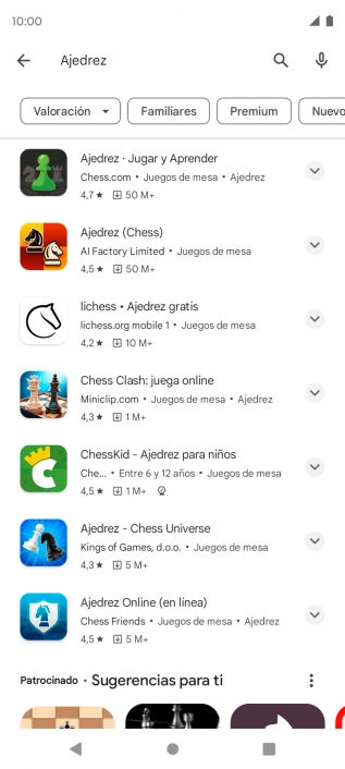 Pulsa la app deseada.