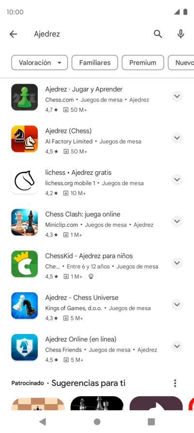 Pulsa la app deseada.