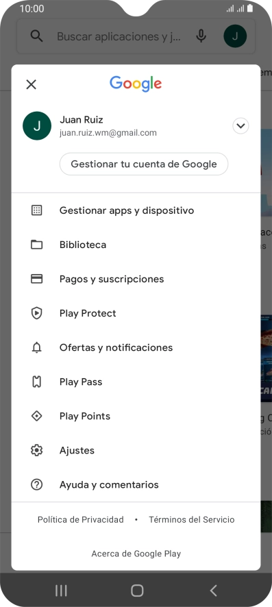 Pulsa Gestionar apps y dispositivo.