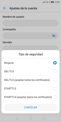 Pulsa Ninguna para desactivar la función.