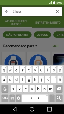 Introduce el nombre del tema o de la app y pulsa la tecla de búsqueda.