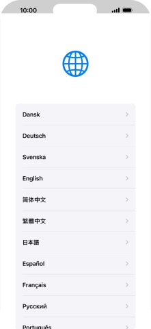 Pulsa el idioma deseado.