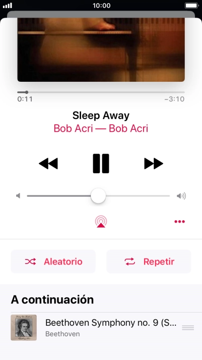 Pulsa Aleatorio para activar o desactivar la función.