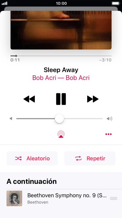 Pulsa Aleatorio para activar o desactivar la función.