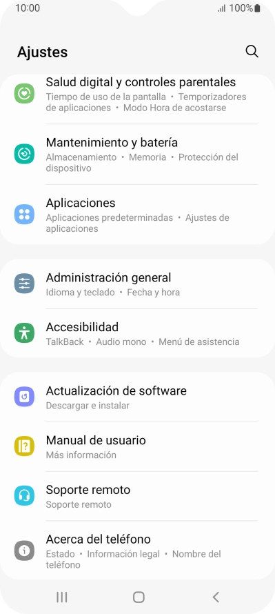 Pulsa Actualización de software.