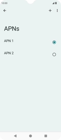 Pulsa en el campo junto a la conexión de datos para activarla.