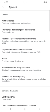 Pulsa Actualizar aplicaciones automáticamente.