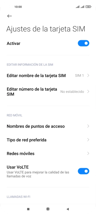 Pulsa Nombres de puntos de acceso.