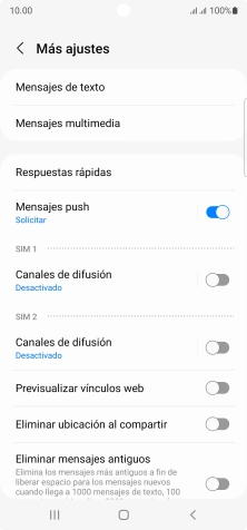 Pulsa Mensajes de texto.