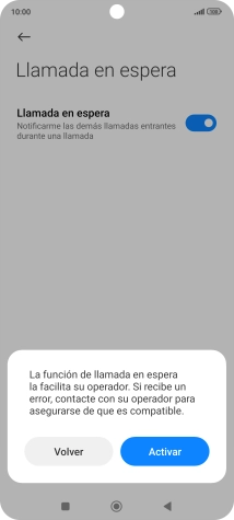 Si activas la función, pulsa Activar.