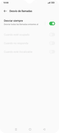 Pulsa el indicador  junto al tipo de desvío deseado.
