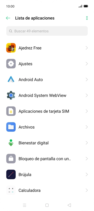 Pulsa la app deseada.