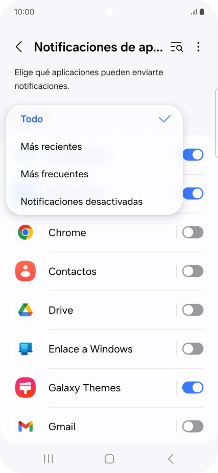 Pulsa el ajuste deseado.