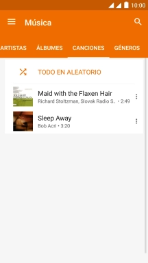 Pulsa el archivo de música deseado.