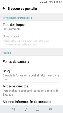 Pulsa Tipo de bloqueo.