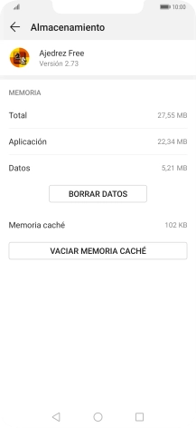 Pulsa VACIAR MEMORIA CACHÉ.