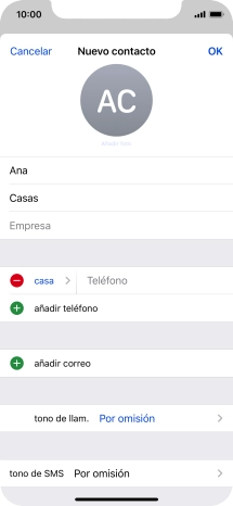 Pulsa Teléfono e introduce el número de teléfono deseado.