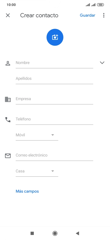 Pulsa Nombre e introduce el nombre deseado.