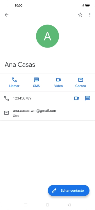 Pulsa el icono de realizar llamadas.