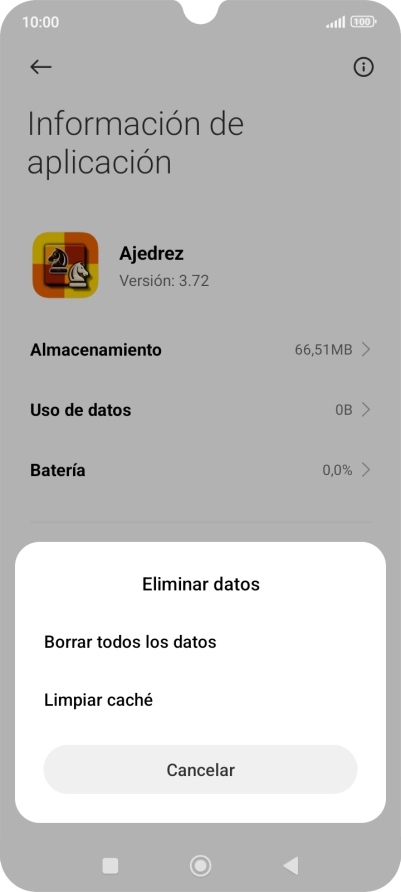 Pulsa Limpiar caché.