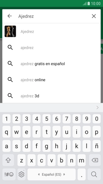 Introduce el nombre del tema o de la app y pulsa el icono de búsqueda.