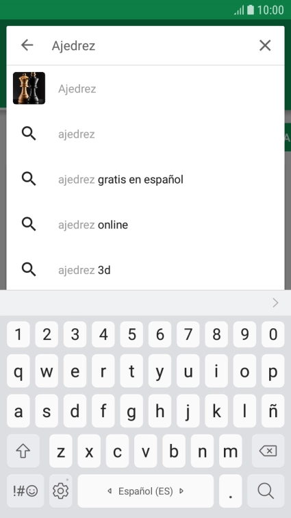 Introduce el nombre del tema o de la app y pulsa el icono de búsqueda.