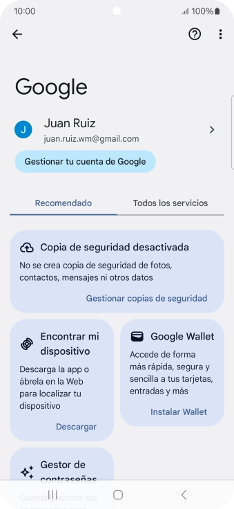 Pulsa Encontrar mi dispositivo.