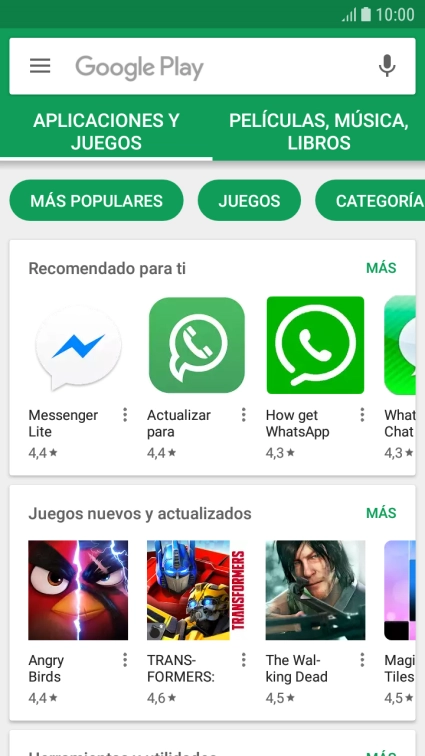 Desliza el dedo hacia la derecha desde la parte izquierda de la pantalla.
