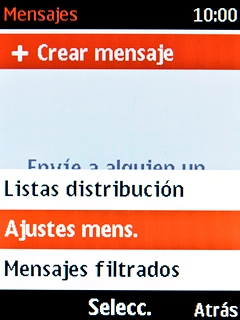 Selecciona Ajustes mens..