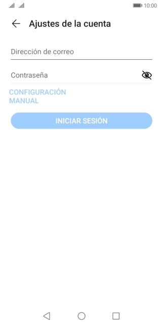 Pulsa Dirección de correo e introduce tu dirección de correo electrónico.