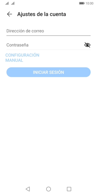 Pulsa Dirección de correo e introduce tu dirección de correo electrónico.