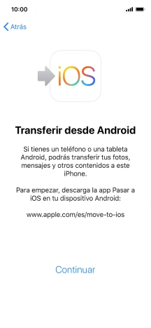 Para transferir contenido a tu teléfono, tienes que haber instalado la app 