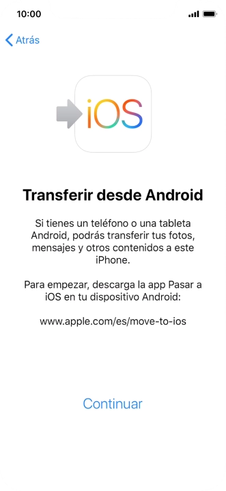 Para transferir contenido a tu teléfono, tienes que haber instalado la app 