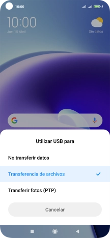 Pulsa Transferencia de archivos.