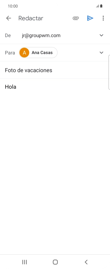 Pulsa el icono de anexos.