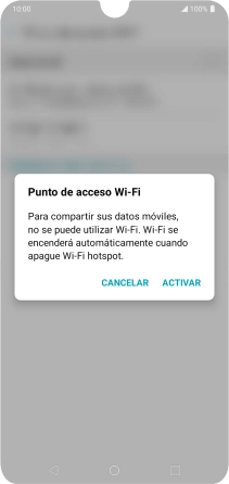 Si la función de wifi está activada, pulsa ACTIVAR.