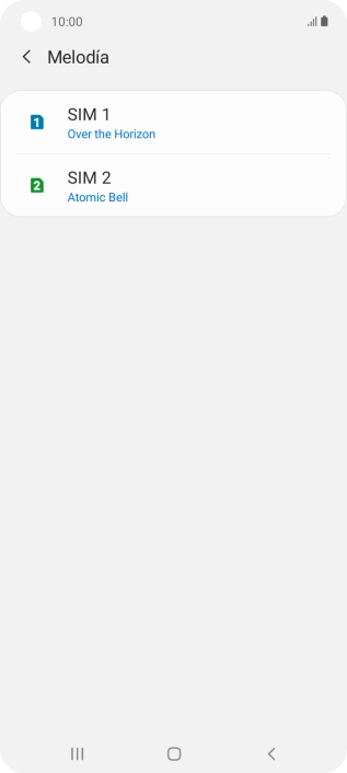 Pulsa el nombre de la tarjeta SIM.