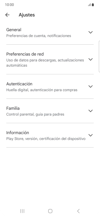 Pulsa Preferencias de red.