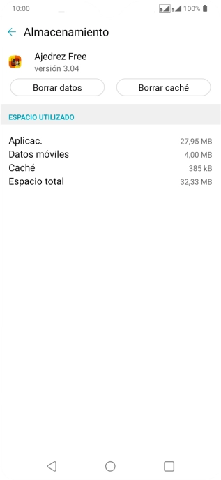 Pulsa Borrar caché.