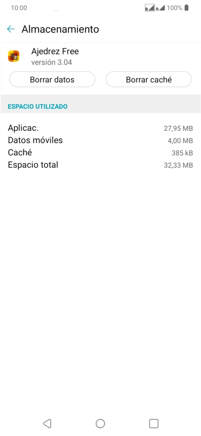 Pulsa Borrar caché.