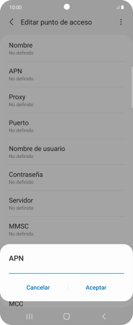 Introduce airtelwap.es y pulsa Aceptar.