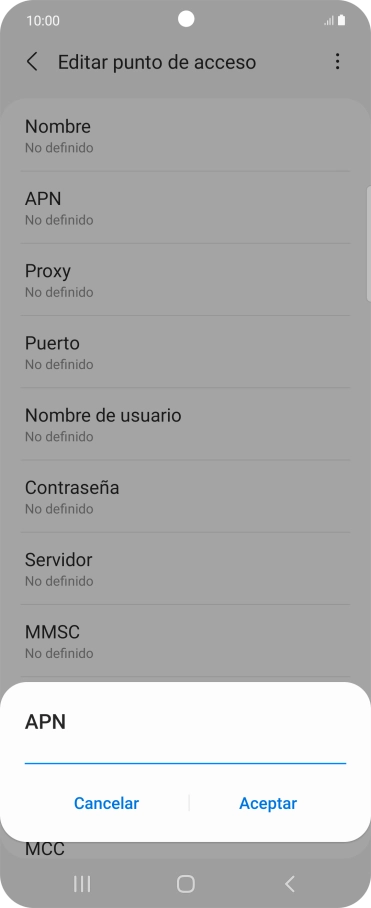 Introduce airtelwap.es y pulsa Aceptar.