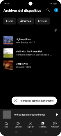 Pulsa el archivo de música deseado.
