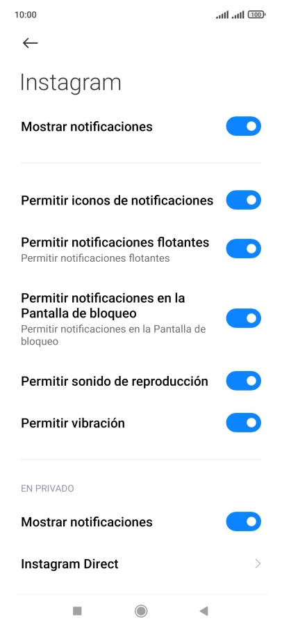 Pulsa el indicador junto a 