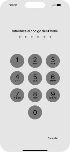 Utiliza el código de seguridad que has creado. La app está ahora bloqueada.