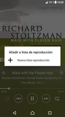 Pulsa Nueva lista reproducción.